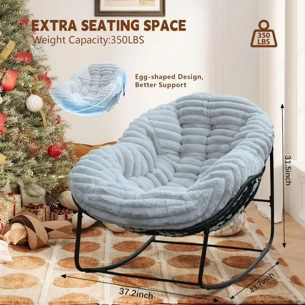 Outdoor Wicker Egg Swing Chair