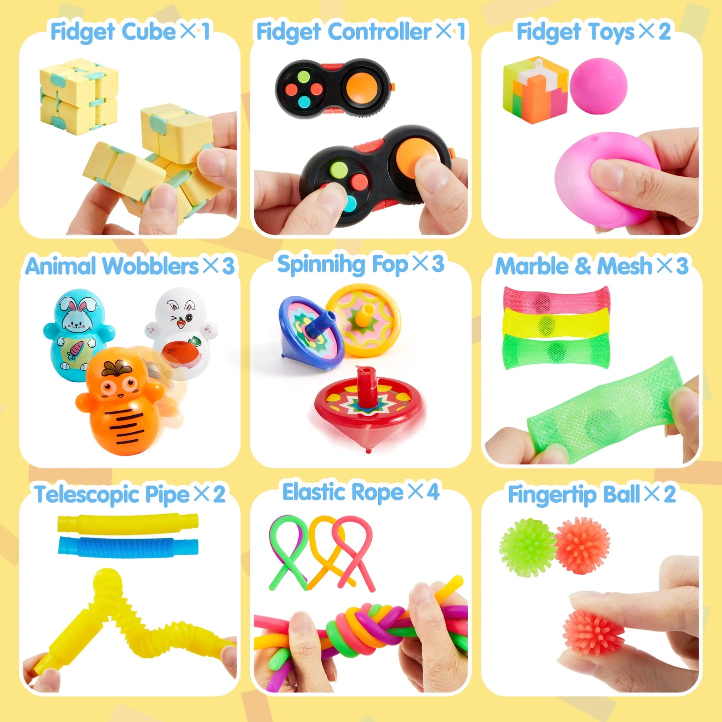 60 Pack Fidget Sensory Toys For Stress Relief And Focus