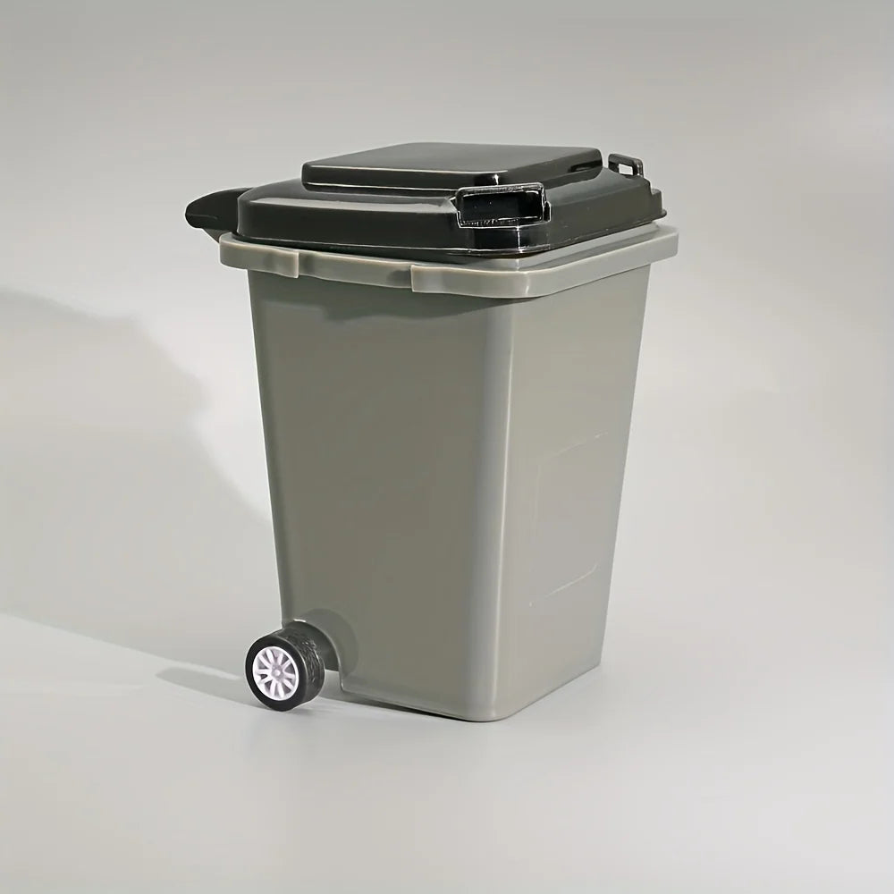 Portable Mini Desktop Trash Bin Pen Holder