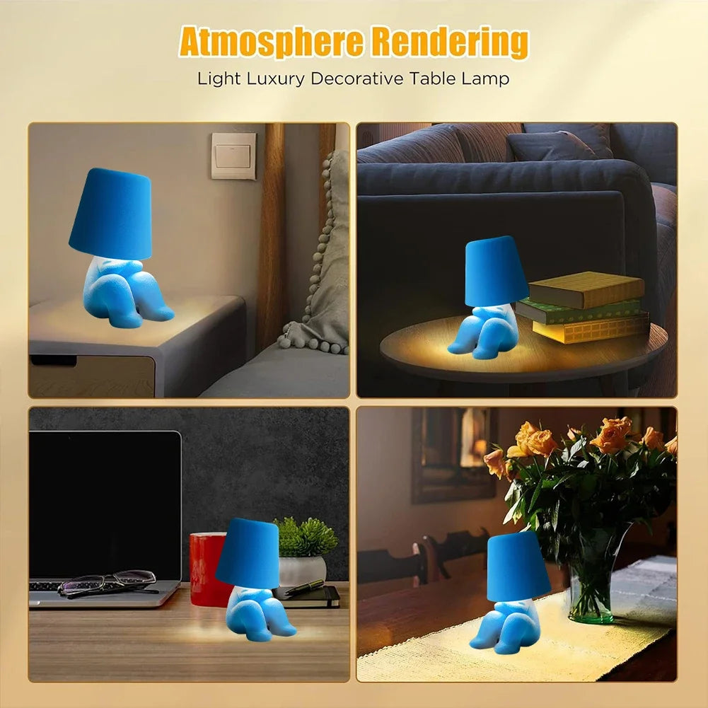 Little Naughty Boy Table Lamp Modern Desk Light For Bedroom