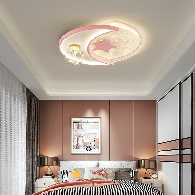 Jiayoor Modern Children Room LED Ceiling Light Star Lamp Bedroom