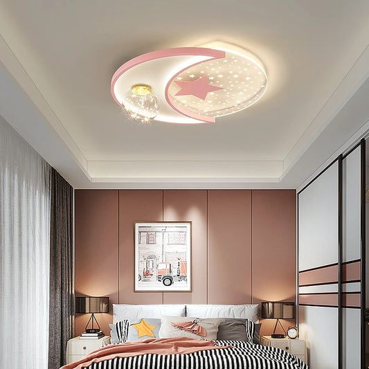 Jiayoor Modern Children Room LED Ceiling Light Star Lamp Bedroom