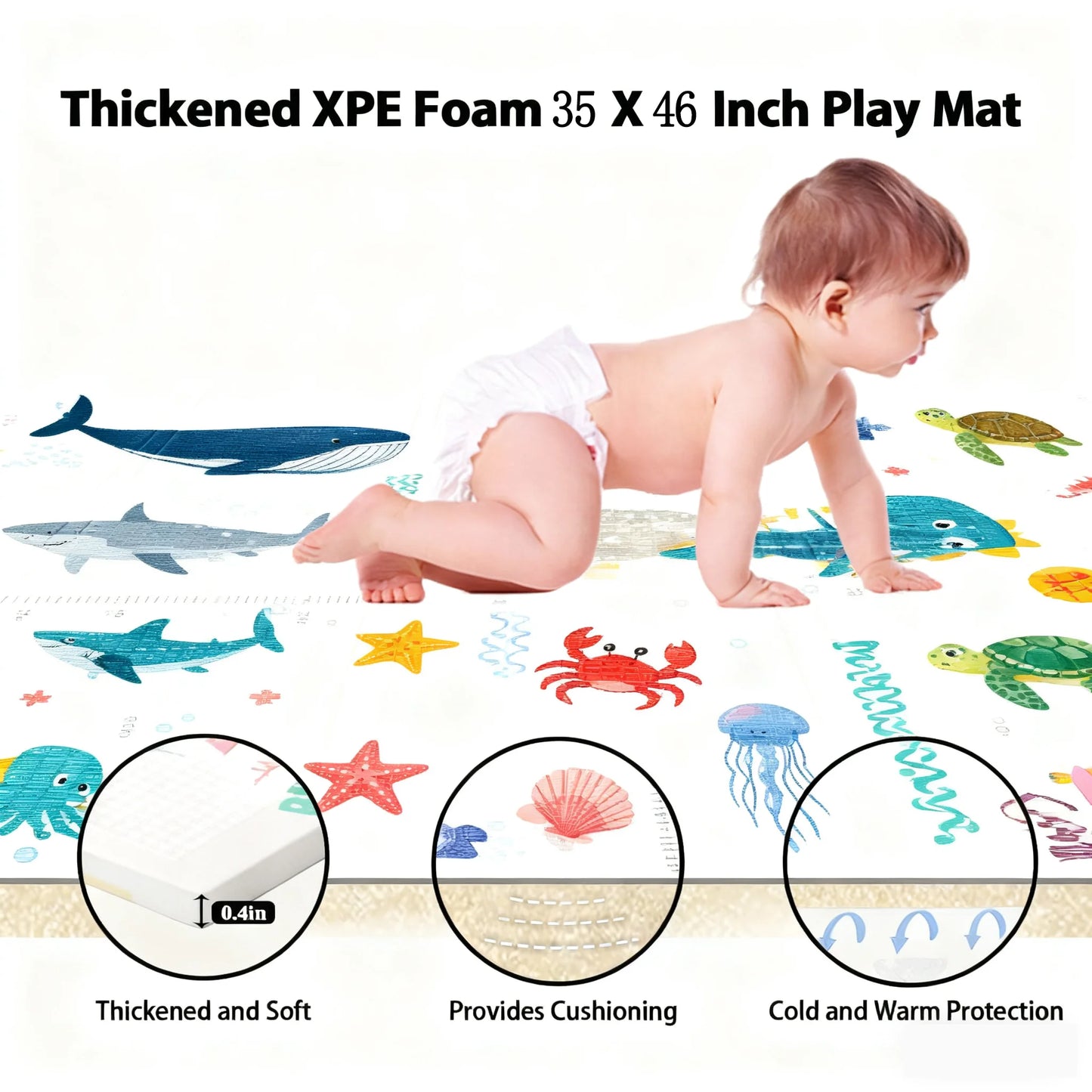 PA PA JIAN Premium Foldable Baby Play Mat XPE Foam