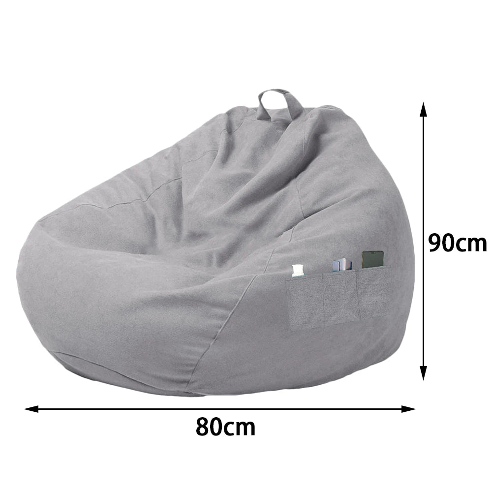 Bean Bag Chair Cover Soft Fluffy Fabric For Lazy Seat