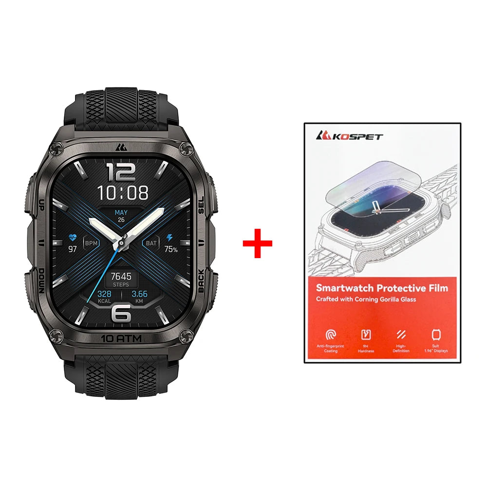 KOSPET Tank M4 Smart Watch GPS 10ATM Health Monitor