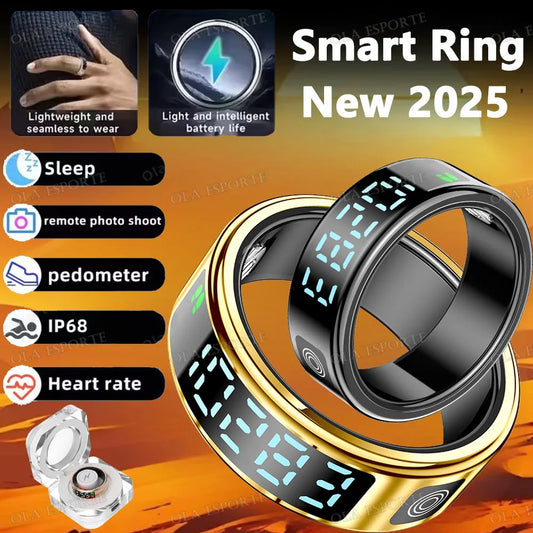 Ola Esporte Smart Ring With Display Touch Health Tracker Waterproof