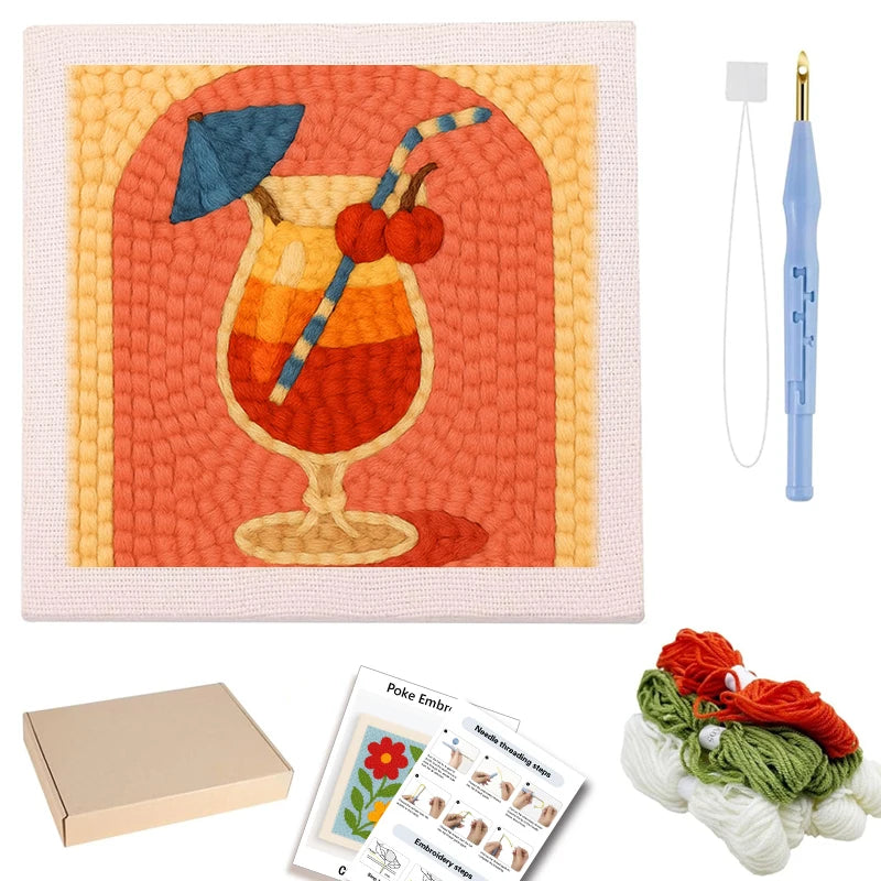 Punch Needle Embroidery Crafts Kit for Modern Home Decor Projects