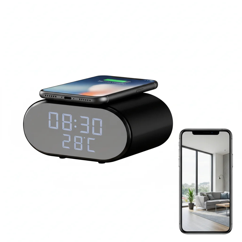 4K Ultra HD Clock Camera with WiFi Security and Alarm