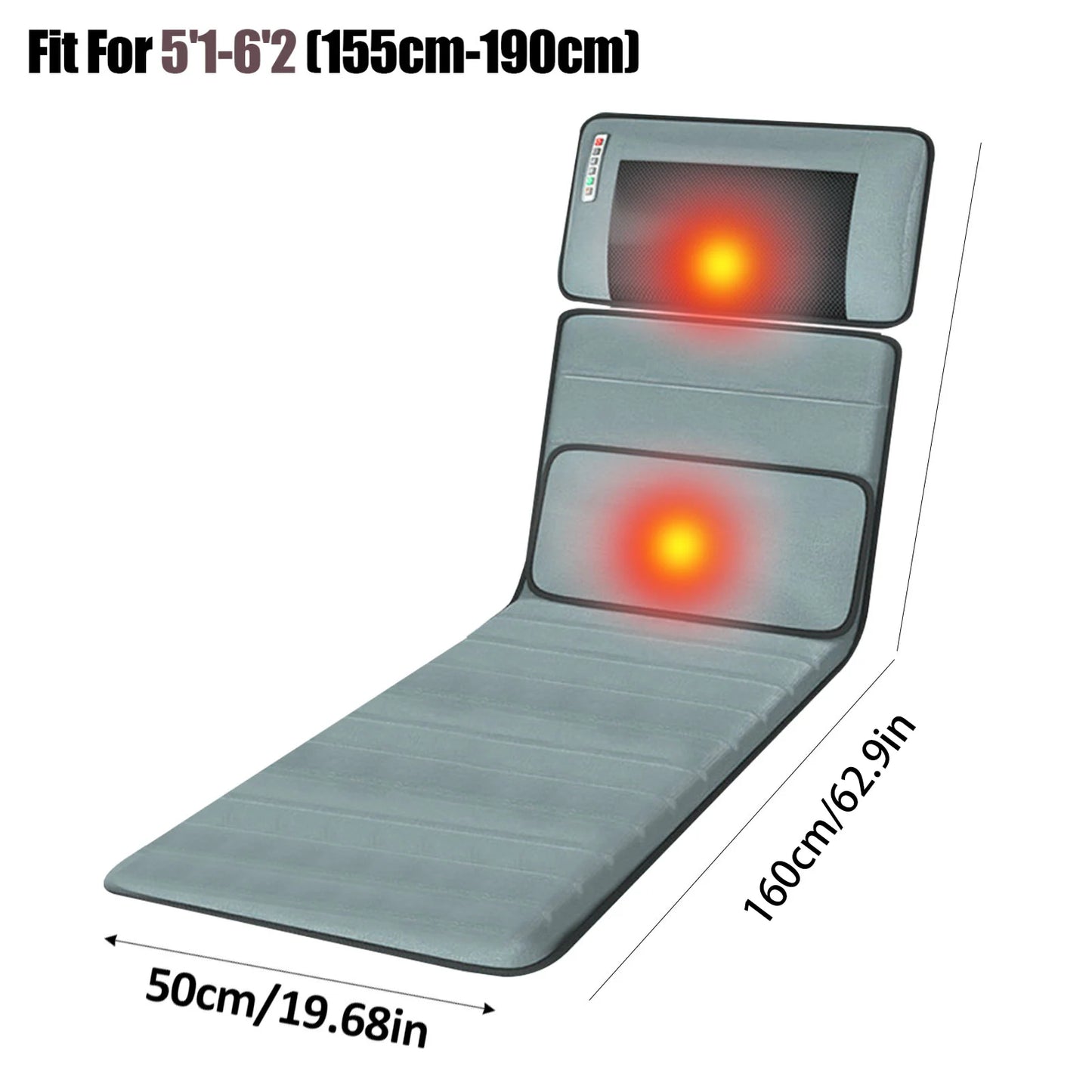 Full Body Massage Mat Lightweight Whole Body Electric Vibrating Mat Multifunctional Electric Bed Massager Tool for Back Neck Hip