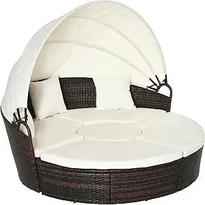 Round Convertible Daybed With Cushions