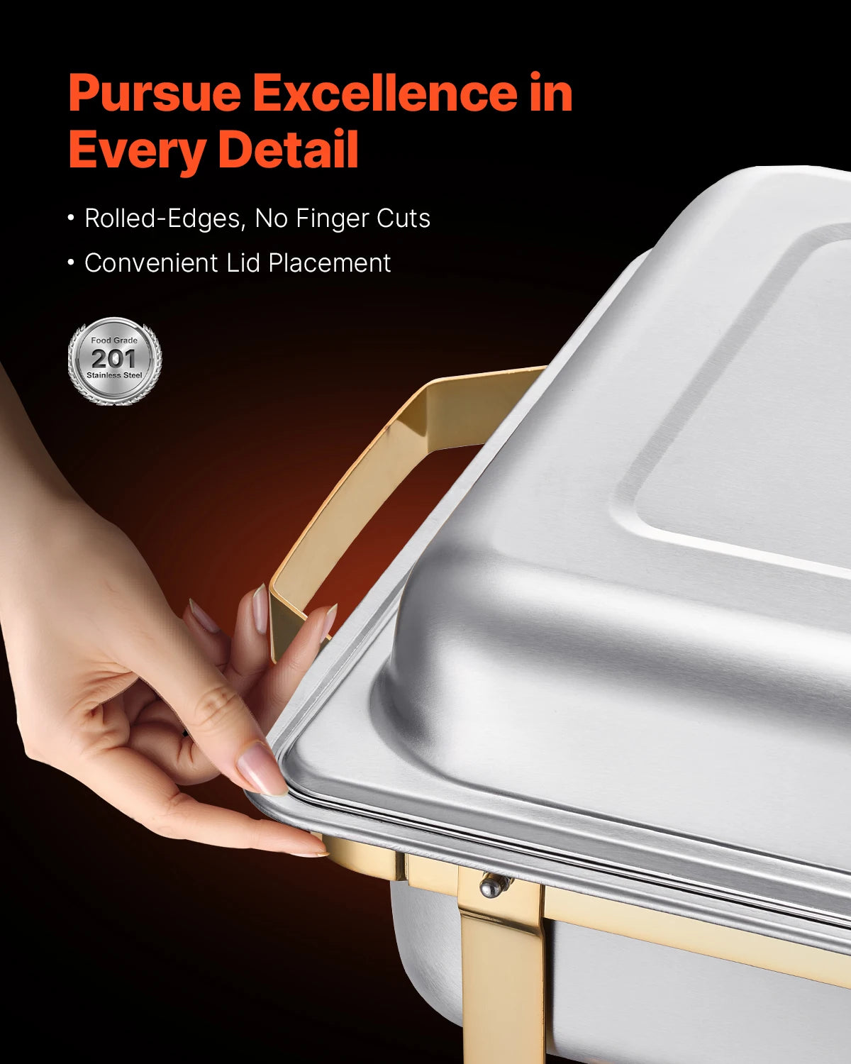 SucceBuy Stainless Steel Chafing Dish Buffet Set Catering Warmer