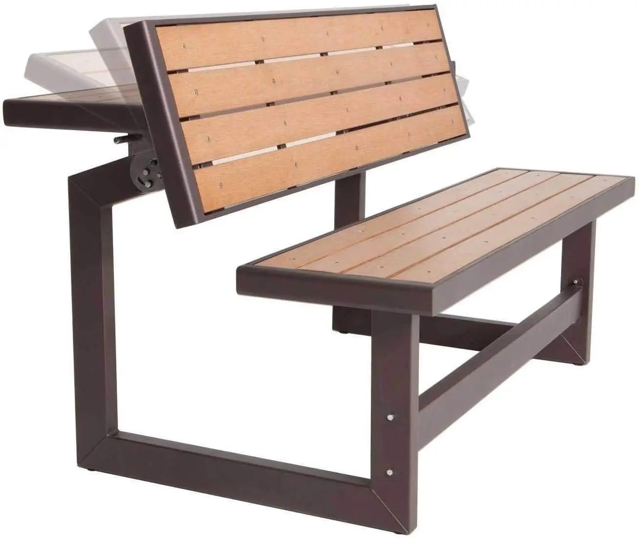 Lifetime 60054 Convertible Bench Table With Faux Wood Construction