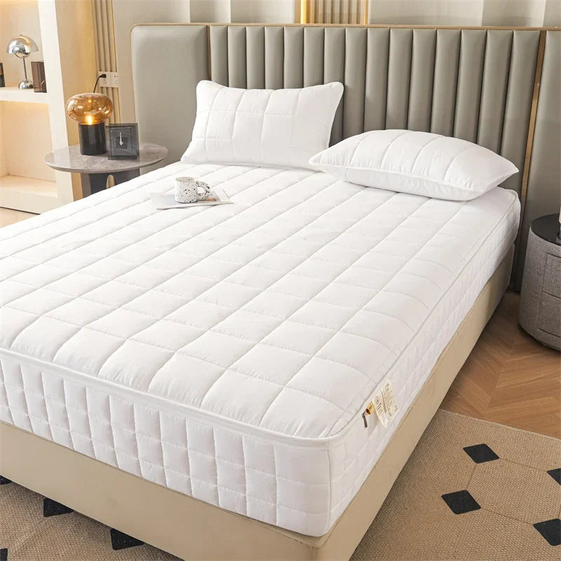 Fully Enclosed Thickened Fitted Sheet With Zip Off Top