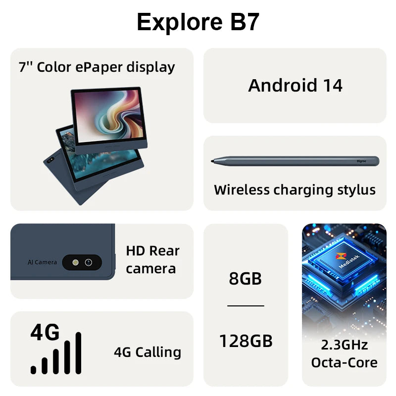BIGME B7 Ereader Android Open System Handwritten Ebooks