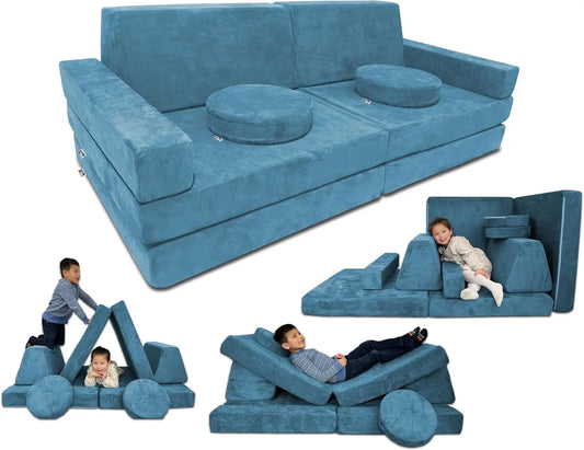 Soft Modular Kids Play Couch Foam Fort Sofa
