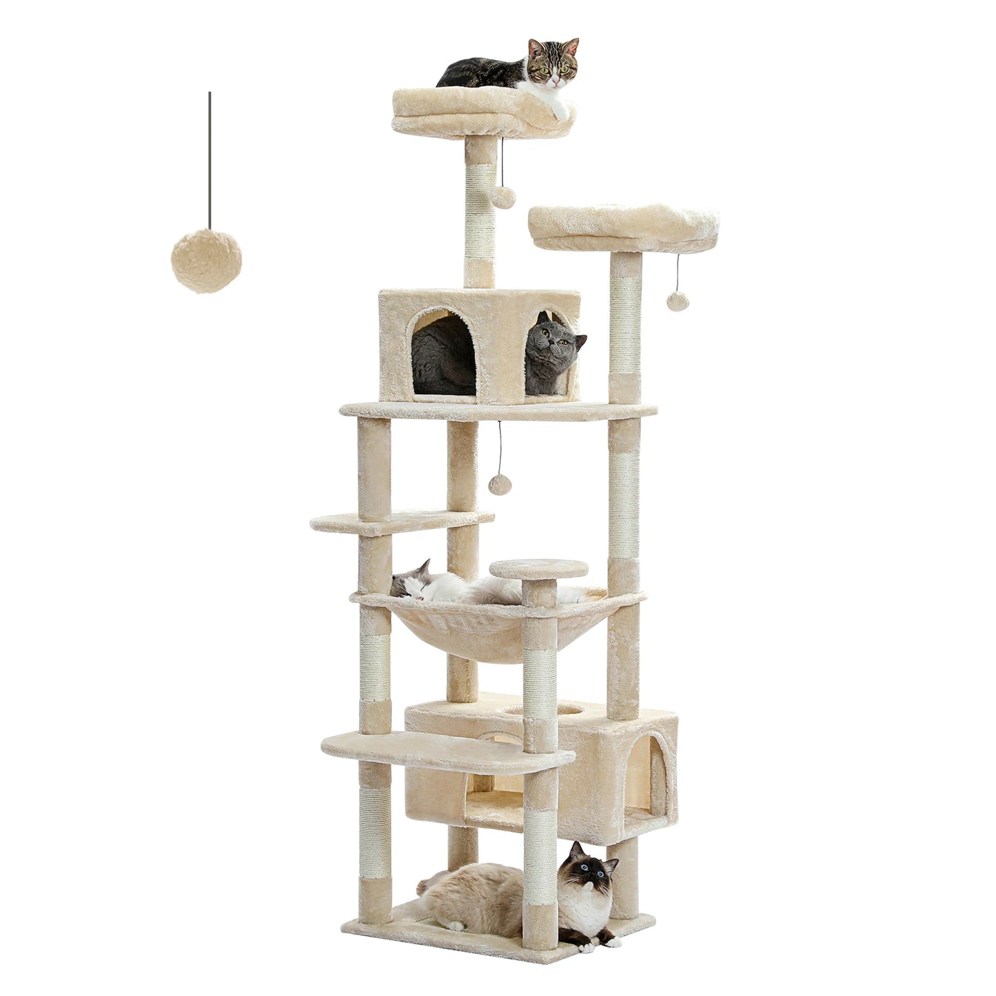 PAWZ Road Cat Tree Tower With Sisal Scratching Posts