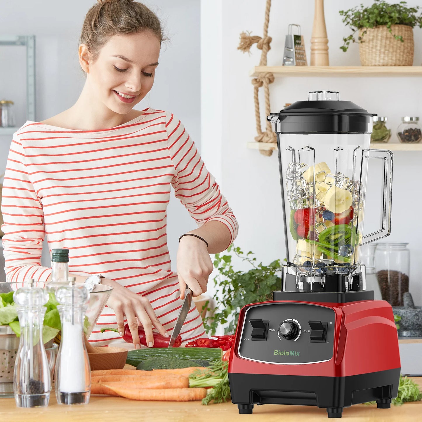 Biolomix BPA Free 3HP 2200W Heavy Duty Commercial Blender Juicer Processor