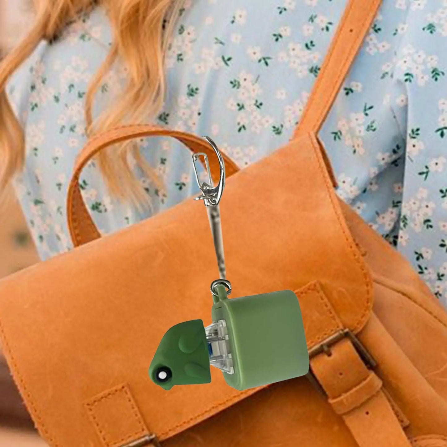 Funny Croaking Frog Keychain Rechargeable Keyboard Fidget Clicker Led Light