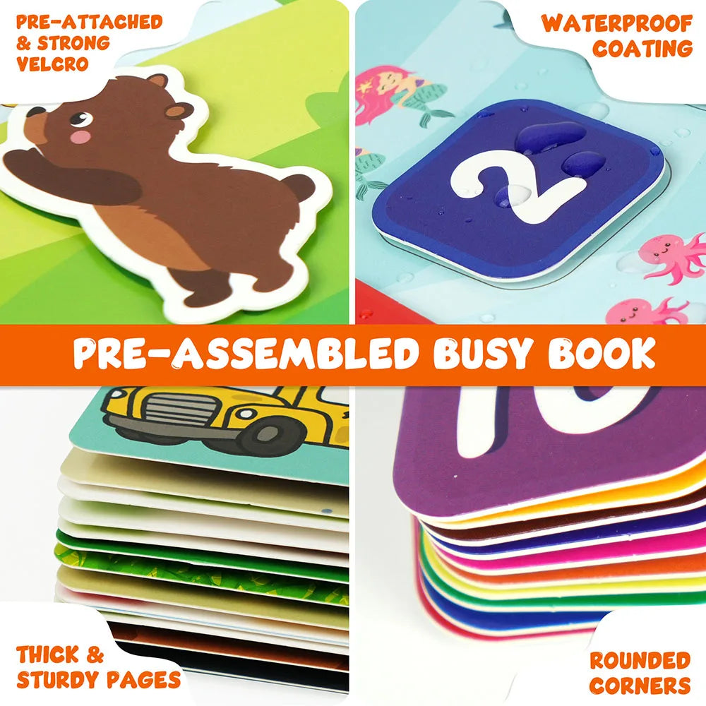 Busy Book For Toddlers Preschool Learning Activities Autism Sensory Toys