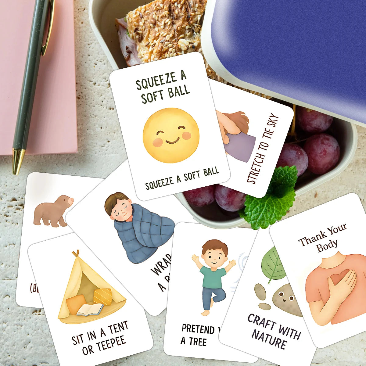 49pcs Mindful Moments Cards Set for Daily Reflection and Meditation