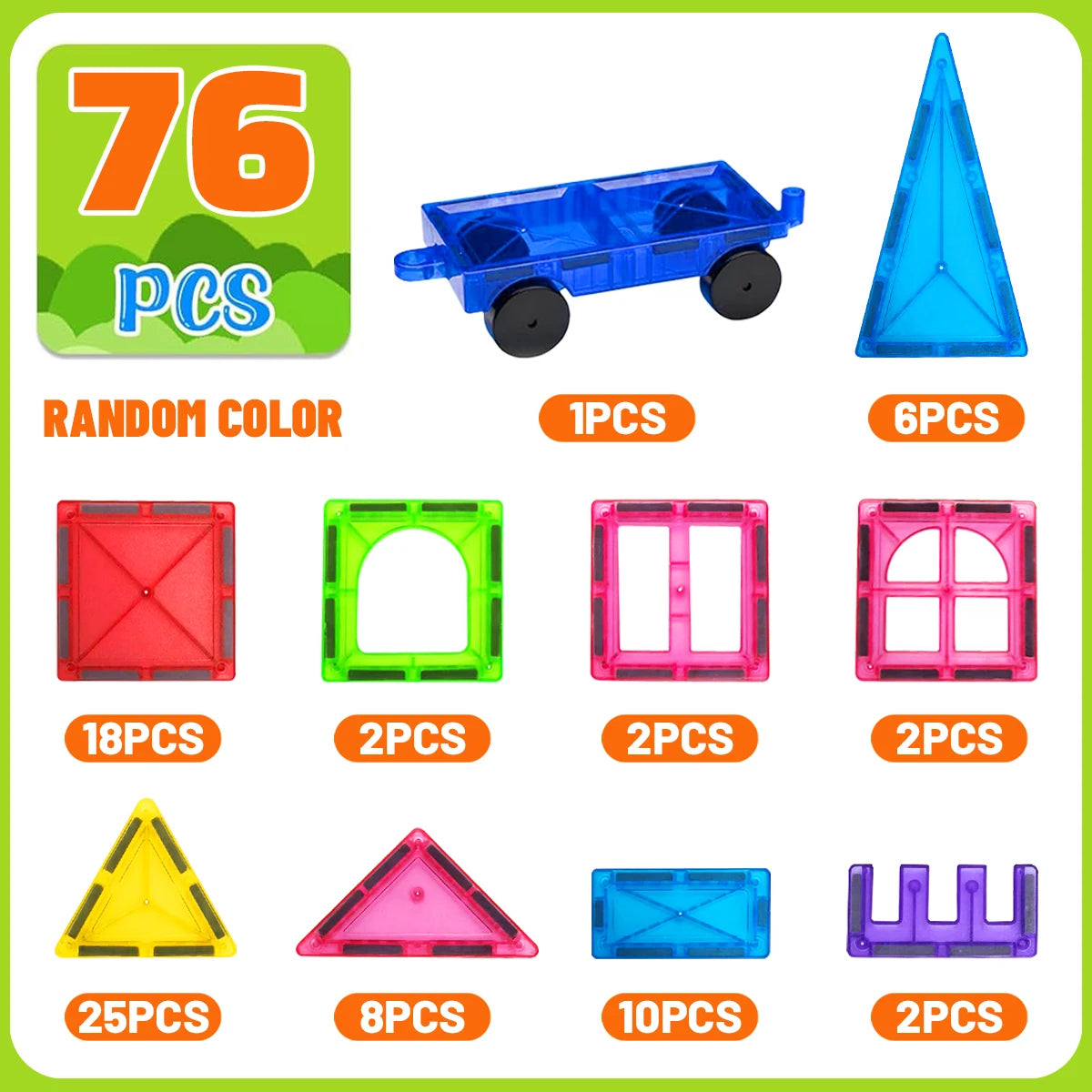 Magnetic Building Blocks Montessori Sensory Educational Toy