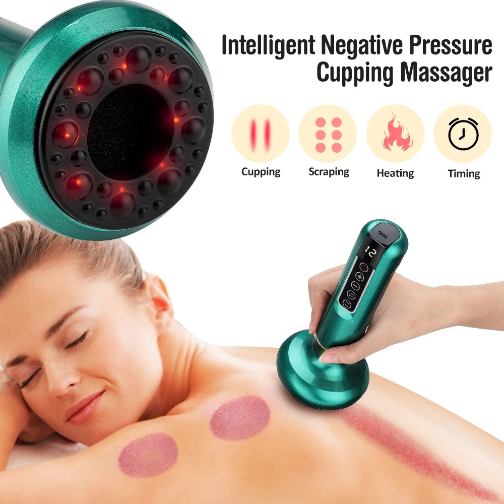 Electric Cupping Massager For Pain Relief And Muscle Therapy