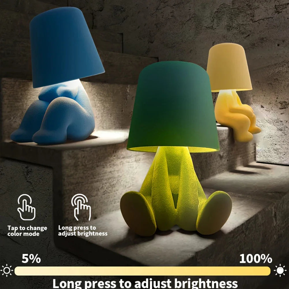 Little Naughty Boy Table Lamp Modern Desk Light For Bedroom