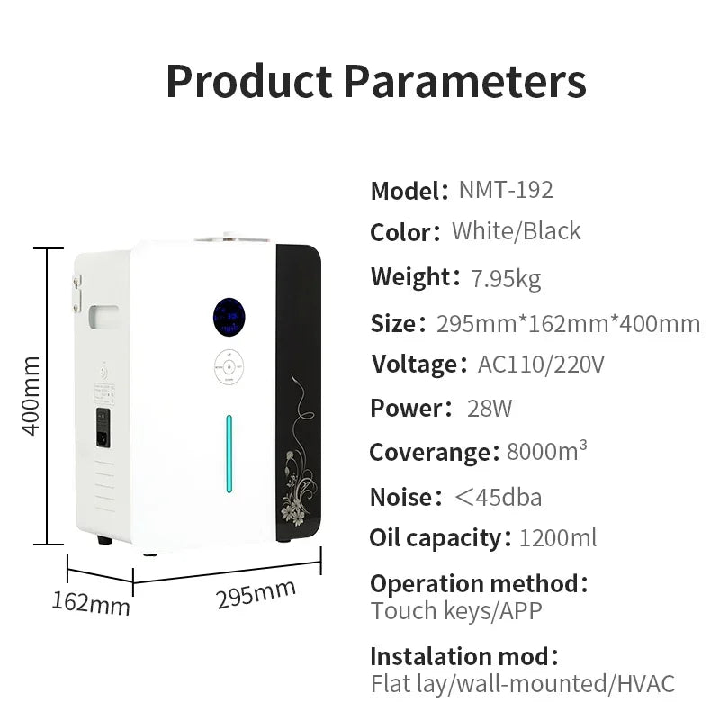 Namste Aroma Diffuser 8000m3 1200ml Capacity Metal Commercial