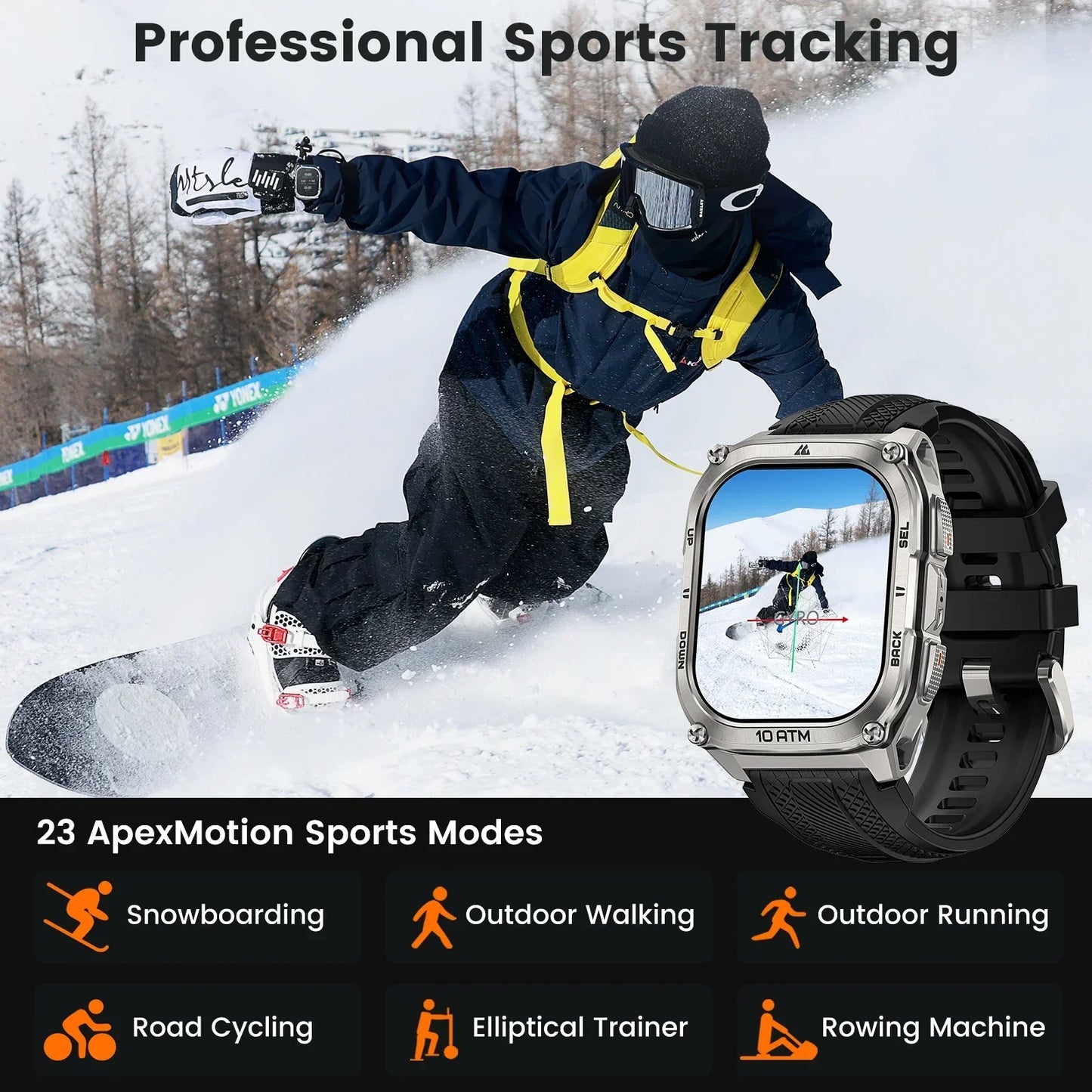 KOSPET Tank M4 Smart Watch GPS 10ATM Health Monitor