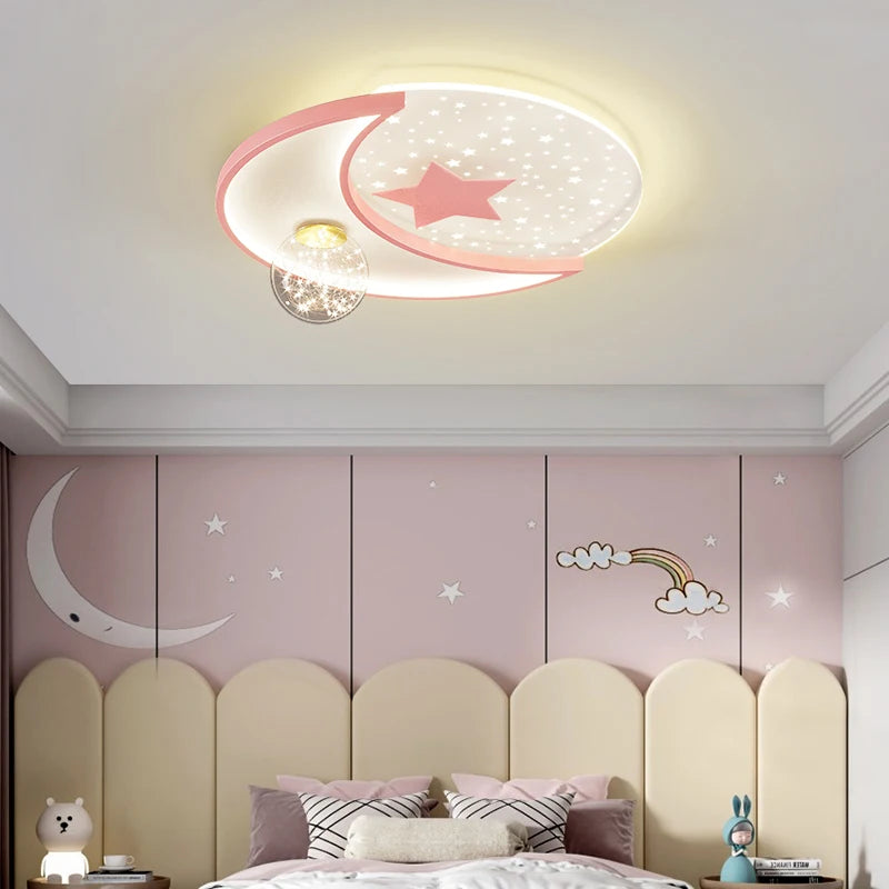 Jiayoor Modern Children Room LED Ceiling Light Star Lamp Bedroom