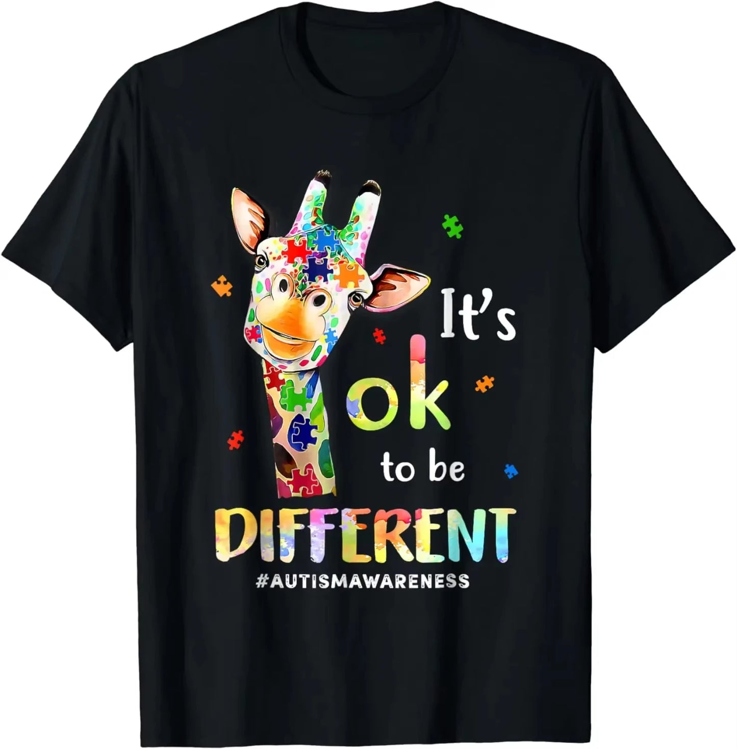 Disney Autism Awareness Its Ok To Be Different Giraffe Shirt
