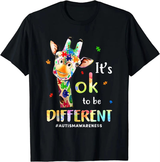 Disney Autism Awareness Its Ok To Be Different Giraffe Shirt