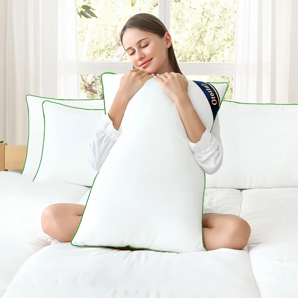 Set Of 4 Soft Comfort Pillows With 3D Microfibre Filling