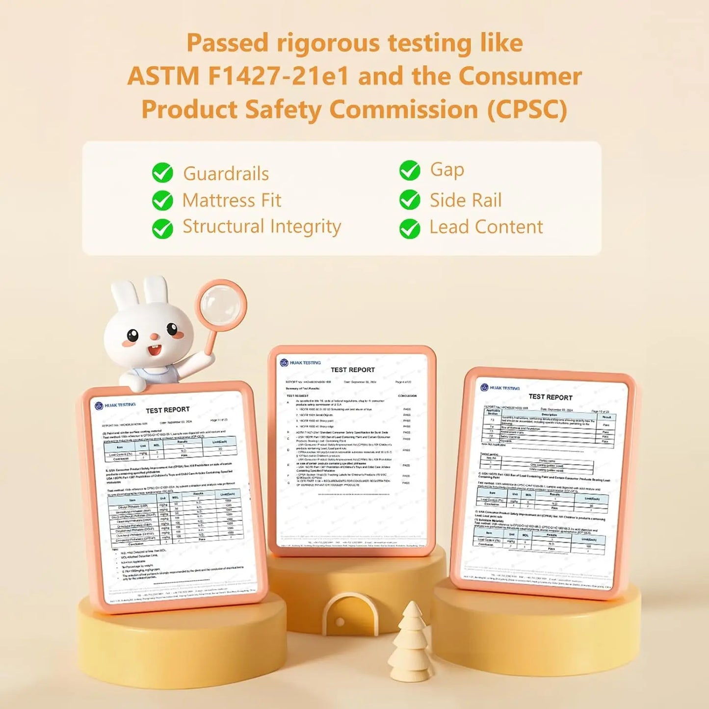 Solid Wood Low Twin Over Twin Bunk Bed with Guardrails & Ladder for Kids Junior Bedroom, No Box Spring Needed, Customized