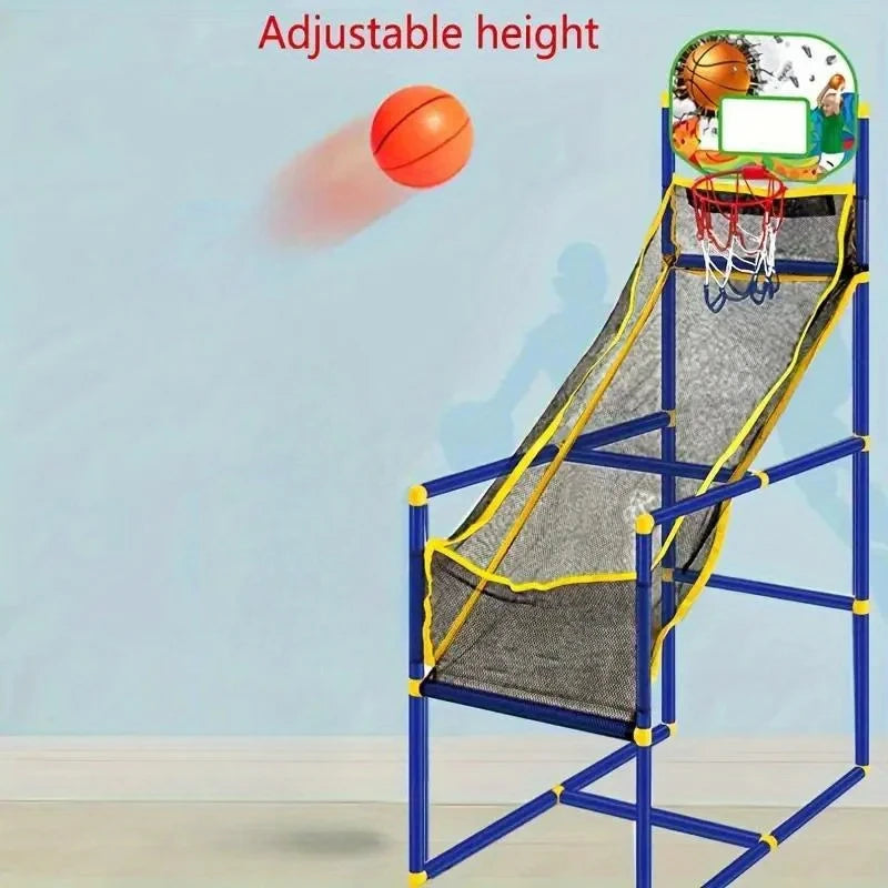 GowinbabyCN Arcade Basketball Game Set Indoor Play With Pump Balls