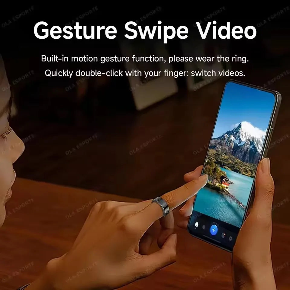 Ola Esporte Smart Ring With Display Touch Health Tracker Waterproof