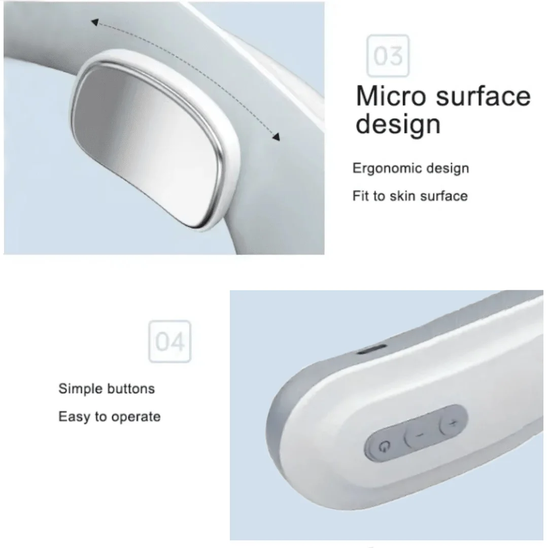 Four Head Adjustable Neck Massager With USB Charging And Breathing Light