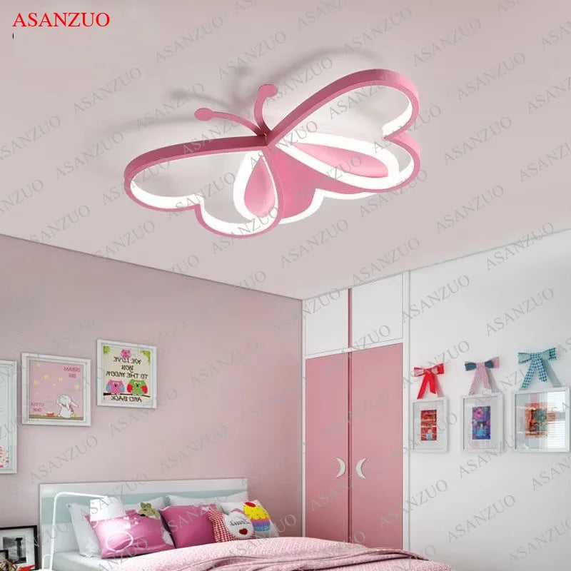 ASANZUO Butterfly Ceiling Light LED For Living Room Bedroom Study