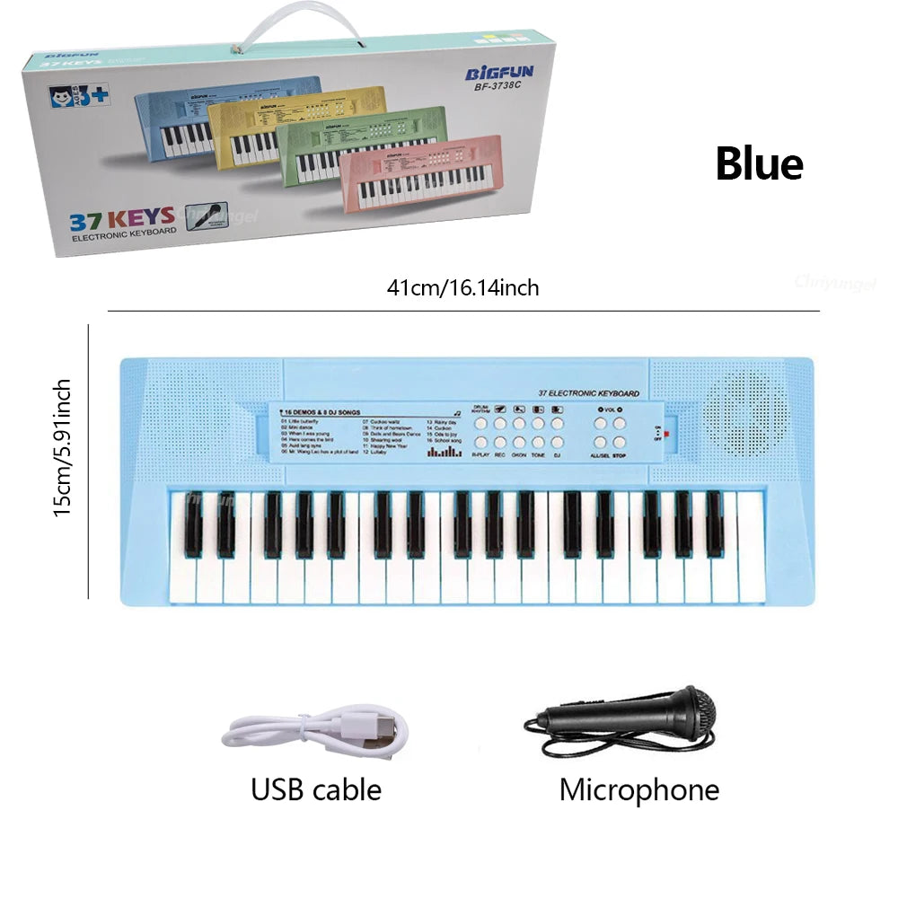 Chriyungel 37 Keys Electronic Piano Keyboards With Microphone Education Toy