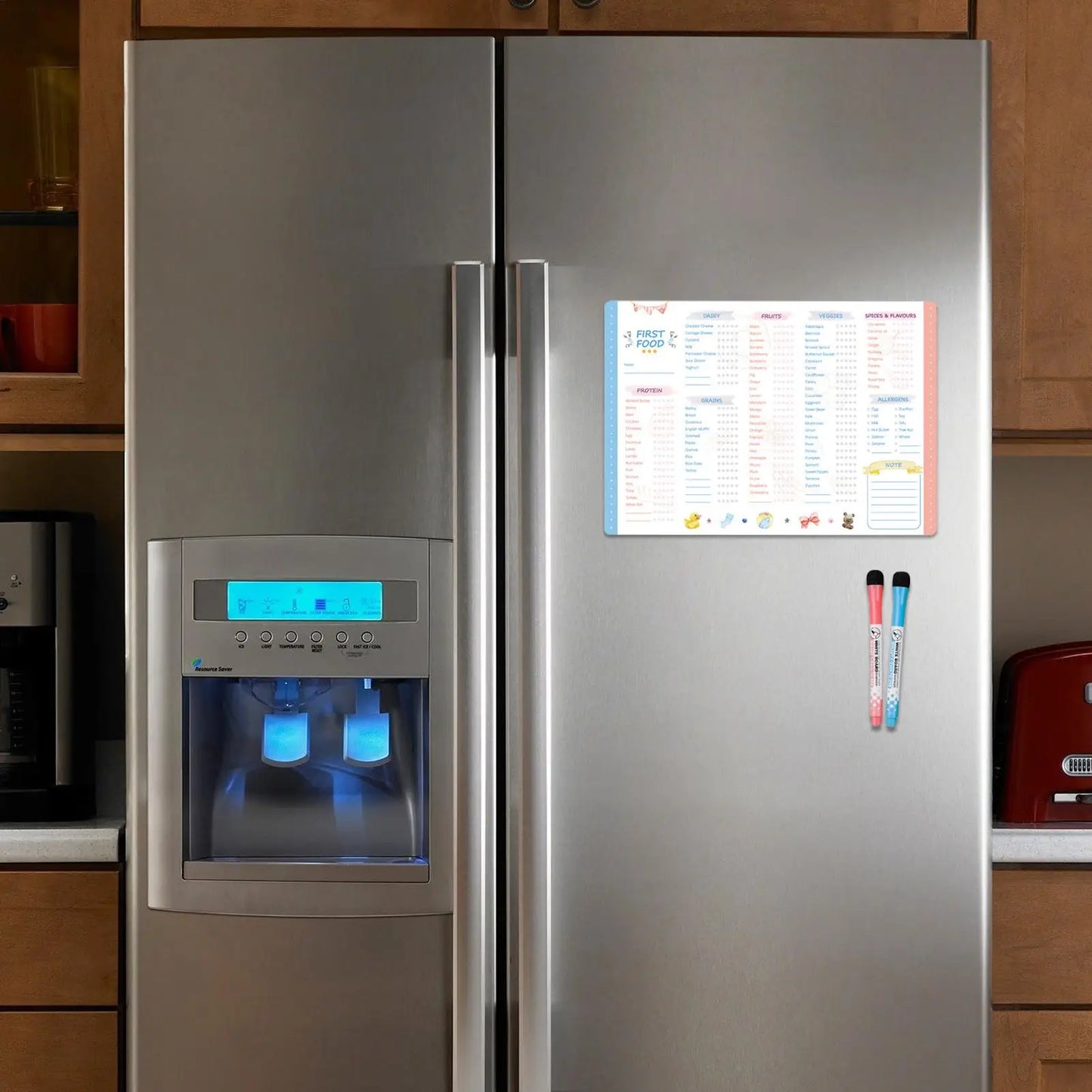 Magnetic First Foods Chart for Babies and Toddlers