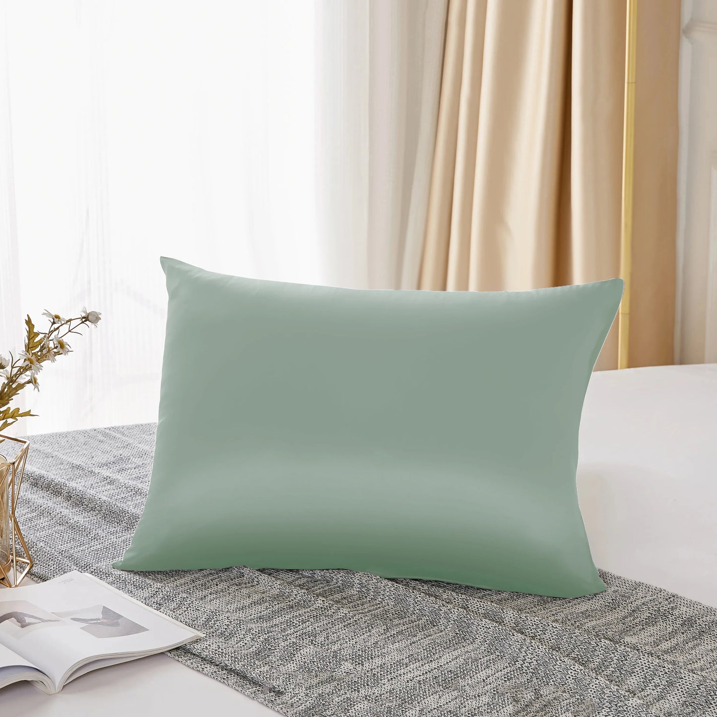 25 Momme 100% Natural Mulberry Silk Pillowcase,Both Sided Pure Silk Pillow Cover Gifts for Women,Pure Silk Pillowcsae For Hair