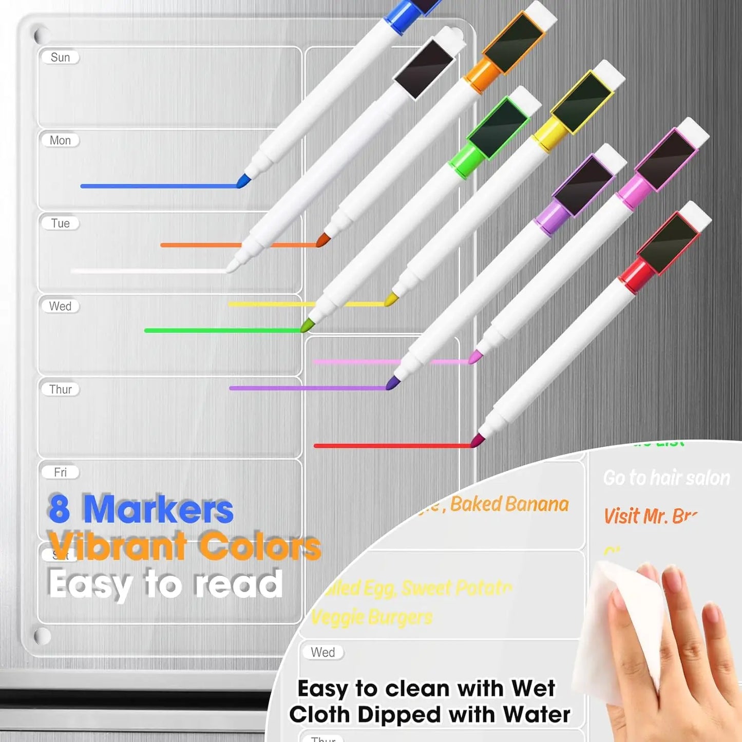 Magnetic Weekly Meal Planner Board For Easy Family Dinners