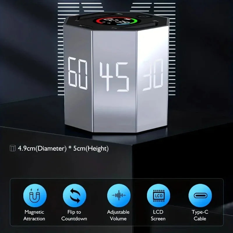 Magnetic Visual Timer With Flip Countdown