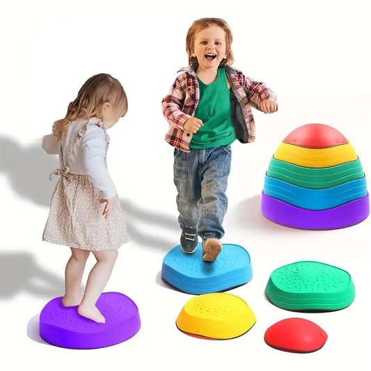 Balance Stepping Stones Set For Kids Montessori Tactile Play Indoor Outdoor