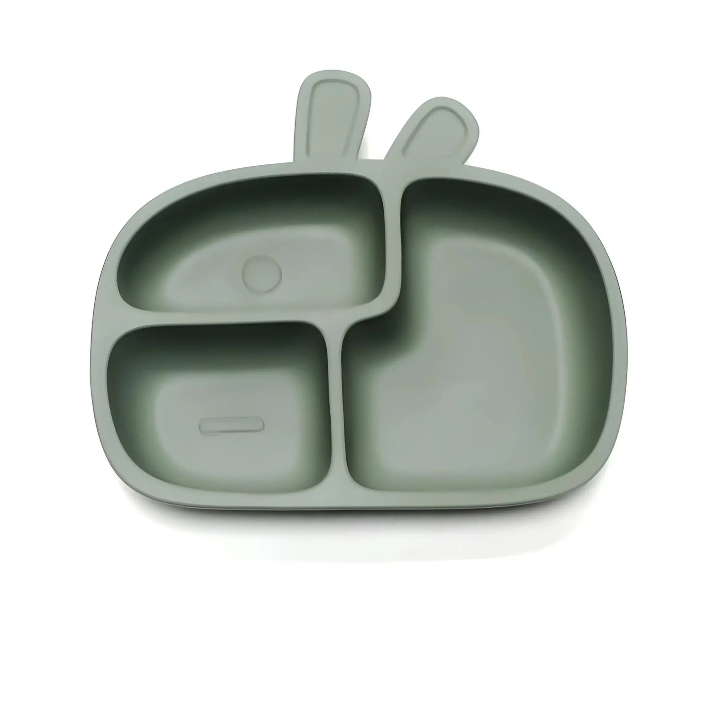 Silicone Divided Dinner Plate With Suction Cup Non Slip