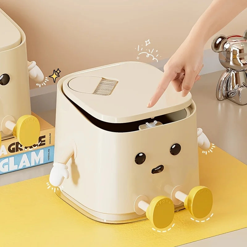Cute Mini Desktop Trash Can For Office Desk Organization