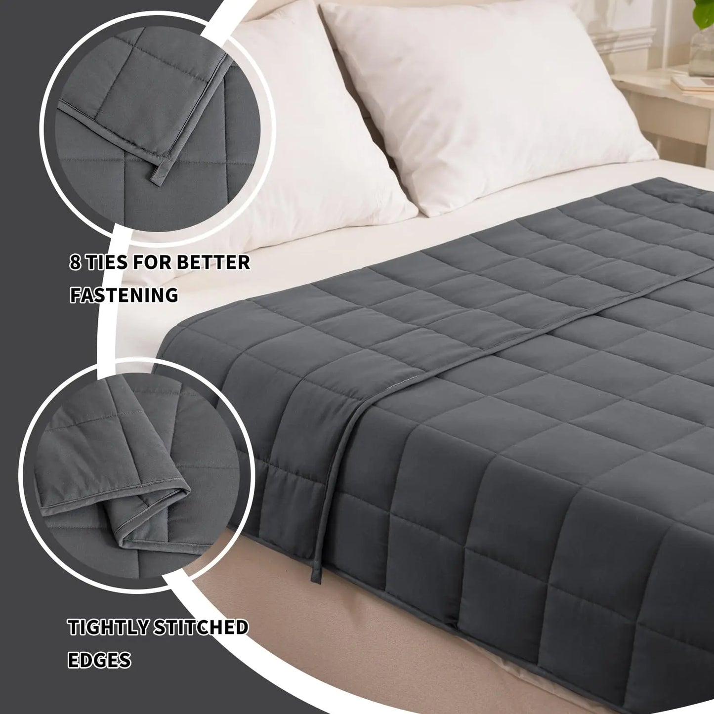 NONECN Weighted Blanket For Adults Sleep Improvement And Relaxation