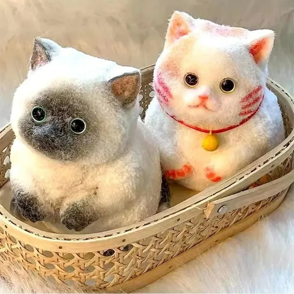 New Cute Chubby Cat Orange Soft Give Birthday Gifts To Girls and Kid Home Decor Ornaments Cats Bedroom Living Room Miniatures