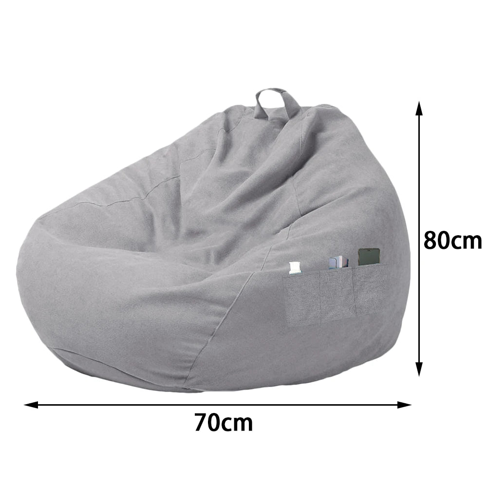 Bean Bag Chair Cover Soft Fluffy Fabric For Lazy Seat
