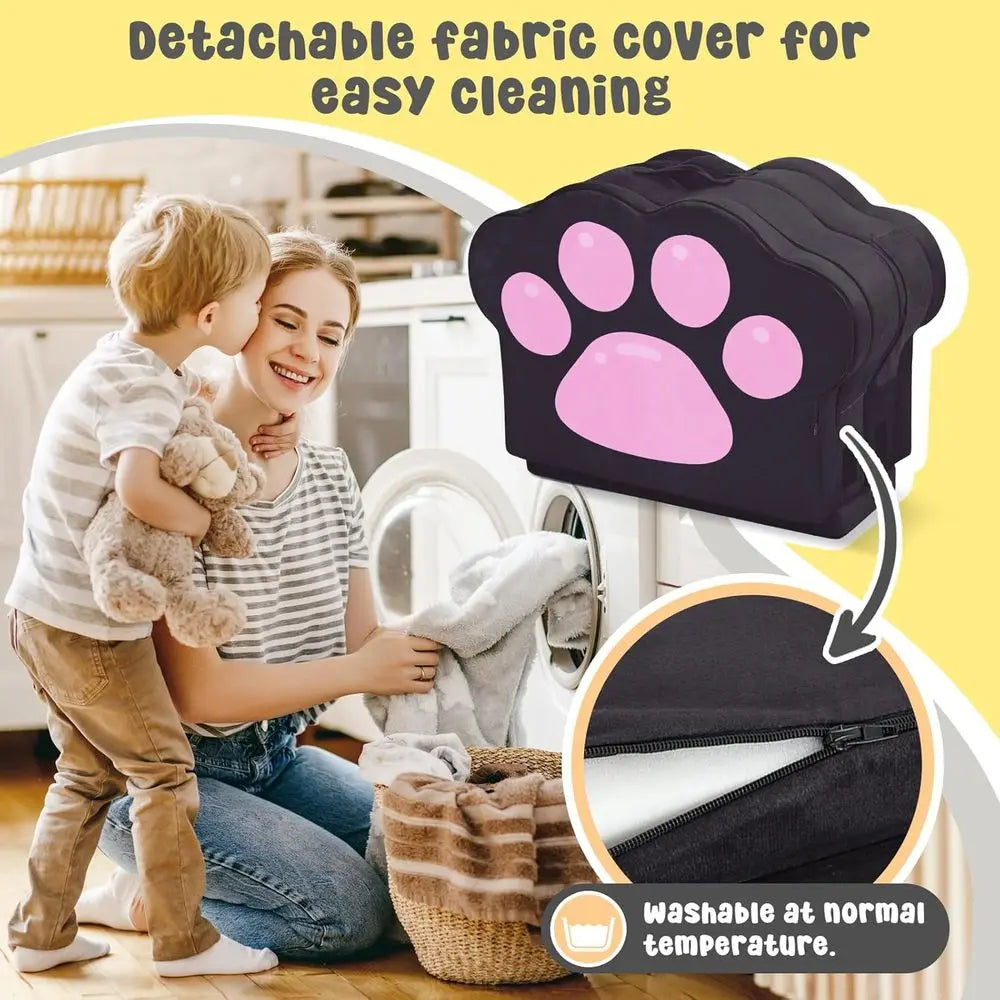 Portable Child Travel Bed with Removable Washable Cover, Soft and Safe for Toddlers